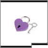 도어 잠금 하드웨어 건물 용품 홈 정원 심장 모양의 빈티지 미니 사랑 핸드백을위한 열쇠와 함께 작은 미결 가방 일기 dhkiw
