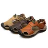 Sandaler Sommar Män Casual Strand Utomhus Vattenskor Andas Vandring Mode Fotvandring Klättring Fiske Äkta läder Fritid 230711