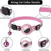 Colliers durables d'animal familier de polyester de cercle de cou de chat de colliers de chien avec la petite cloche décorative