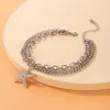Anklets Beach Must-Have Starfish Pendant Anklet For Women Alloy Triple Layer Serpentine Chain Girls Summer Jewelry Foot Bracelet