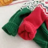 子供0-6歳冬レッドセーターベビークリスマスニットウェア
