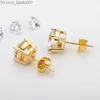 Charm Premium 0.5-2ct Women Sile Diamond Stud أقراط 925 Sterling Silver Jewelry Moleds Sile أقراط Z230712