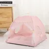 Tenda per animali domestici per animali domestici Fiori stampati per la casa con lettino per gatti portatile per tende pieghevoli per interni di sabbia