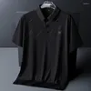 Мужская Polos Sports Streetwear Fashion негабаритная 6xl 7xl 8xl Black Ice Silk Polk Room 2023 Летние коротки