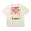 23SS Summer Rhude T shirt Mens Designer T Shirt Rhude Casual shirts Man Womens Tees Mangas Curtas Mais Vendidas Roupas Hip Hop Masculinas de Luxo TAMANHO EUA S-2XL
