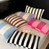 Yastık Kılıfı 1 PC DOĞRU RENK STRIPE Velvet Yastık Kapağı Yatak Odası Bebek Uyku Yastık