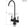 Kökskranar 1/4 '' Dricksvattenfilter Kök kran Rostfritt stål Dubbelhål Vattenrenare Tap Reverse Osmosis Ro Faucet 360 Swivel X0712