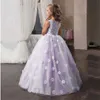 Robes de fille Filles Dentelle Fleur Robe Longue Enfants Princesse Robes De Fête De Mariage Enfants Vêtements De Noël Vêtements Vestidos Pour ThanksgivingHKD230712