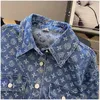 Jaquetas femininas Sandro Rivers camisa jeans com estampa Jacquard para mulheres 2023 design primavera e outono jaqueta manga longa solta 230712