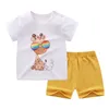 Kleidungssets Sommer Kinderkleidung Baby Boy T-ShirtHose 2-teiliges Set Kinder Cartoon Kurzarm Anzug Kleinkind Mädchen Kleidung Anzug Baby Outfit Set 230711