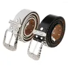 Ceintures Mode Cuir Bling Strass Cristal Western Cowgirl Ceinture Ceintures