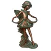 Decorazioni da giardino 165 "H Emily Flower Fairy in bronzo patina casa patio grande statua 230711