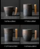 Kubki 330ml kreatywny ulga kubek ceramiczny z drewnianą rączką kawa herbata mleko kufel na piwo Drinkware ładne prezenty R230712