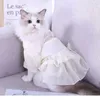 Costumes de chat vêtements pour animaux de compagnie mince printemps et été chaton robe de mariée jupe article princesse distribution en gros