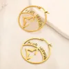 Guld Sier Plaed Brand Women Charm Sud Earring Ear Clip Designer Leer Sainless Seel Earring Fashion Wedding Chrismas Jewelry