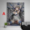 Danmachi Hestia Gobeläng Konst Vägghängande soffa Bord Sängöverdrag Heminredningsaffisch L230704