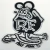 Top Kwaliteit Witte En Zwarte Rat Fink Geborduurde Ijzer Op Patch 100% Borduren Patch Badge Diy Doek Accessoires Patch Ship224U