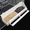 Other Bird Supplies Parrot Birds Water Hanging Bowl Parakeet Feeder Box Pet Cage Plastic Food Container High Quality