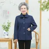 Chaquetas de mujer, ropa de Otoño Invierno para abuela, chaqueta de terciopelo/sin terciopelo, ropa de abrigo bordada para ancianos de mediana edad, corta para madre