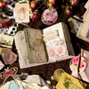 60 sztuk/partia podkładki memo materiał papier Vintage księga wspomnień śmieci dziennik Scrapbooking karty Retro dekoracja do tła