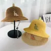 Basker Doit 2023 Barn Bucket Hats Sommar Söt Dinosaurie Openwork Andningsbar Solkeps Pojkar Flickor Utomhus Beach Fisherman Hat