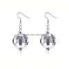 Dangle Lustre 24Mm Disco Ball Boucle D'oreille Rétro 70S Partie Bijoux Sier Boucles D'oreilles Pour Les Femmes Drop Delivery Dhkel