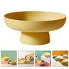 Juegos de vajilla Plato circular Bandeja para servir frutas Cesta de base alta Soporte de almacenamiento para postres Soporte decorativo