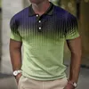 Polos Masculinos Camisas Polo de Verão Bizarras Listradas Polo Tops Estampados Moda Masculina Polos de Praia T Shirts Havaianas Lazer Masculino Oversized Clothing 230711