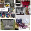 Autumn fashion designer sunflower plaid style new color Colthes Accessorie 3pc set floral print glitter bottom tote250y