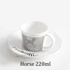 Muggar Creative Horse Anamorphic Cup Spegel Reflection Cup Hummingbird Mugg Kaffe Te Set med 90ml-220ml vattenflaska R230712
