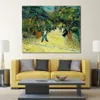 Handgemaakte canvas kunst Vincent van Gogh schilderij ingang van de openbare tuin in Arles dorp landschap kunstwerk badkamer decor