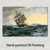 Marine Ship Canvas Wall Art Bird of Dawn the Sir Lancelot Montague Dawson Painting Handmade Seascape Bedroom Decor