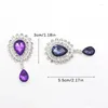 Charms Fashion Alloy Shiny Rhinestone Water Drop Pendant Brooch Vintage Accessories DIYMaterial Creative Costume Jewelry Decoration