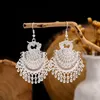 Orecchini di pavone per le donne New Ethnic Silver Color Indian Jhumka Orecchini Pendientes Boho Bell Nappa Vintage Brincos Jewelry
