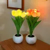 Dekorative Blumen LED leuchtender Tulpenstrauß Künstliche gefälschte Tulpenblume für Muttertag, Geburtstag, Hochzeit, Party, Dekoration, Geschenk, Zuhause