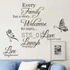 Altri adesivi decorativi 2022 New Creative English Slogan Every Family Has A Story Combination Wall Stickers Family And Live Law Love Wall Decor Stickers x0712