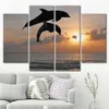 Resim hd baskı dekoratif sanat çerçevesi tuval hayvanlar deniz yunus memelileri doğa oturma odası için asmaya hazır l230704