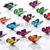 Inne dekoracyjne naklejki 25pcs/pakiet 3D Butterfly Ticker Blue żółty zielony czerwony fioletowy domek naklejka na zasłonę ścienną x0712