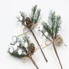 Decorative Flowers DIY Christmas Decoration Wreath Materials Xmax Tree Window Home Ornaments Accessories Cedar Rope Red Berry Bouquet