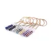 Key Rings Natural Crystal Stone Agate Keychain Degaussing Energy Drift Bottle Chain Lapis Lazi Rock Quartz Drop Delivery Jewelry Dhgem