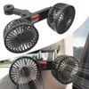 Ventiladores elétricos 5v Ventilador de carro de duas cabeças Rotação de 360 graus Controle de velocidade contínuo Ventilador de resfriamento de ar automático Ventilador de circulação de ar para escritório doméstico