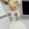 2023 luksusowy projektant biżuterii kolczyki dla kobiet klasyczny D list złoty kolczyk moda damska Ear Stud biżuteria akcesoria D2307121S