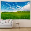 Arazzi Cielo blu e nuvole bianche Appeso a parete Arazzo Decorazione artistica Coperta Tenda appesa a casa Camera da letto Soggiorno Decor R230710