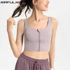 Tenue de yoga femmes soutien-gorge de Sport sous-vêtements d'entraînement à fort impact avant fermeture éclair antichoc soutiens-gorge de course rembourrés débardeurs Gym Fitness gilet femme