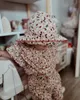 子供シャツ女の赤ちゃん服 23 夏 Ks 桑の花蓮の葉スリーブトップノースリーブストラップロンパースジャンプスーツ 230711