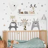 Autres Autocollants Décoratifs Dessin Animé Mignon Lion Lapin Animaux De La Forêt Étoiles Stickers Muraux Ours Cerf Stickers Muraux pour Chambre D'enfants Chambre De Bébé Chambre De Bébé Peintures Murales x0712