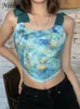 Suits Nibber Fairy Top Y2K Retro Aestetic tryckt Crop Top Women Elegant Bandage Tank Top Skinny Clubwear Camisole Summer Hot -erbjudanden