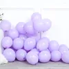 Dekoracja imprezowa Macaron Fioletowy Balon Ślubny Garland Metaliczne Srebrne Balony Arch Kit Jedna Rocznica Urodziny Decor