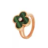 Lucky Ring Four Leaf Cleef Love Gold Rings for Women Mens Luksusowe obrączki