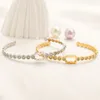 Luxus Gold Armreif Charm Damen Liebe Geschenk Armreif Hochwertiger Edelstahl Nicht verblassende Armbänder mit Boxen Verlobung Liebe Reise Armreif Großhandel